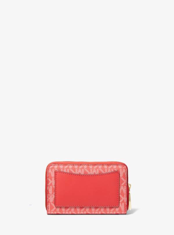 Damske Penazenky Michael Kors Small Logo Hnede Ruzove - Doplnky Michael Kors Lacne | DCAJF-8209